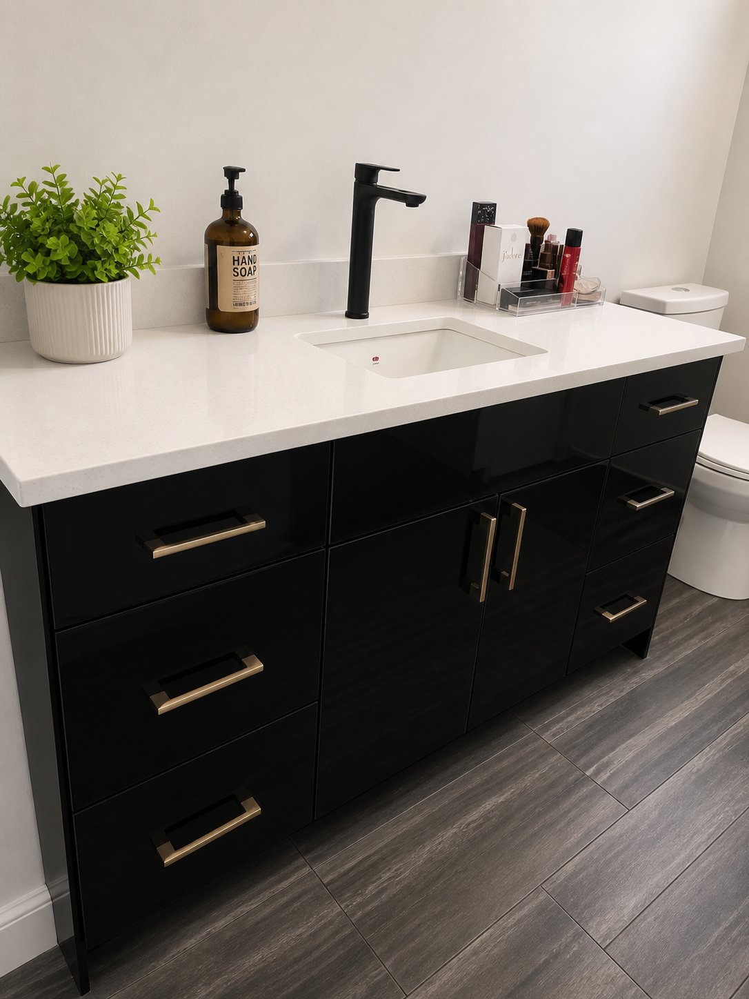 Black bathroom vanity Edmonton