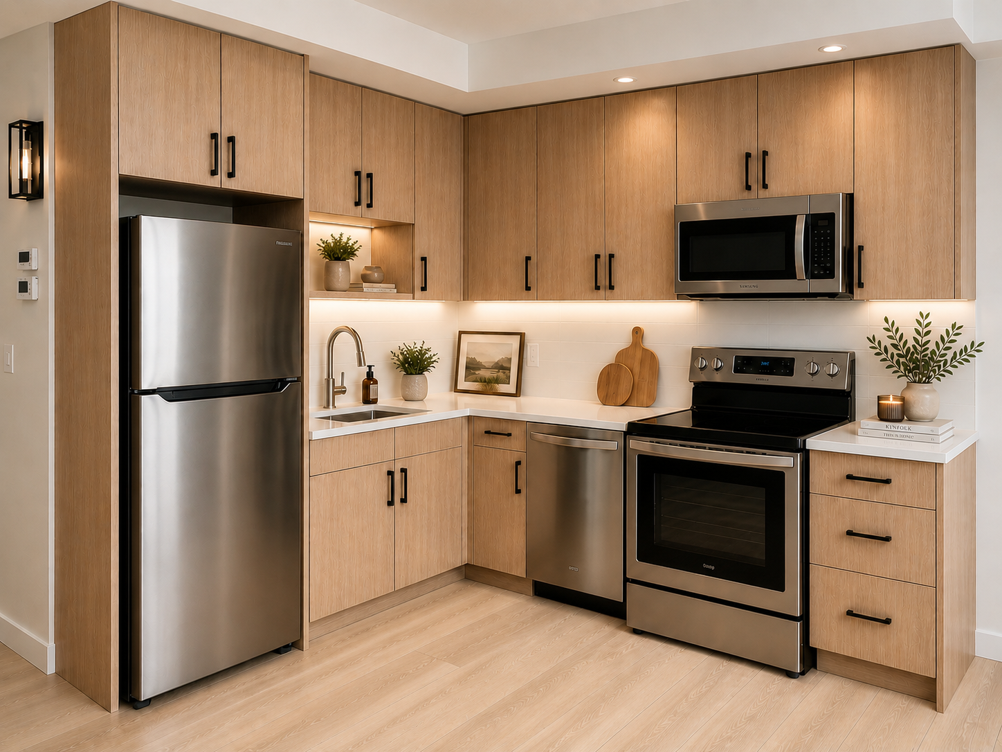 modern wood kitchen cabinets supply design installation Edmonton Alberta Junaro Cabinets