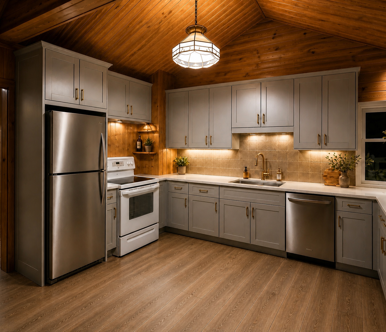 grey shaker kitchen cabinets Edmonton custom cabinet design installation